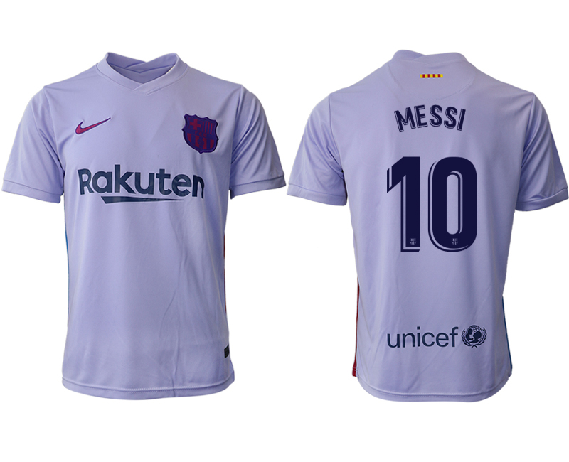 Men 2021-2022 Club Barcelona away aaa version purple #10 Soccer Jerseys